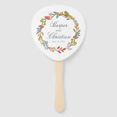 De herfst Floral en het Berichten van de Foto Handwaaier (Voorkant)