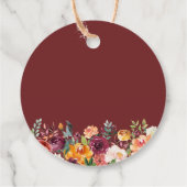 De herfst Floral Wreath Pumpkin Gold Hartelijk dan Bedankjes Labels (Achterkant)