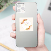 De herfst Floral Wreath Pumpkin Gold Hartelijk dan Sticker (Telefoon)