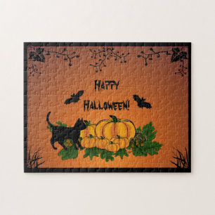 De herfst, Happy Halloween. Legpuzzel