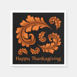 De herfst Happy Thanksgiving Servet