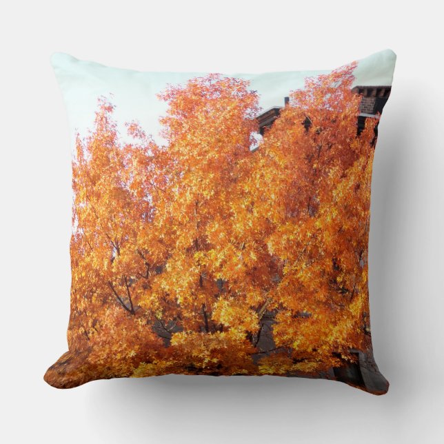 De herfst Harlem boom Kussen (Voorkant)
