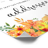 De herfst helpt het Bezige Mam-aan-zijn Adres een  Poster (Hoek)