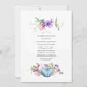 De herfst - Herfst Floral Pumpkin - Levensherfst Kaart (Voorkant)