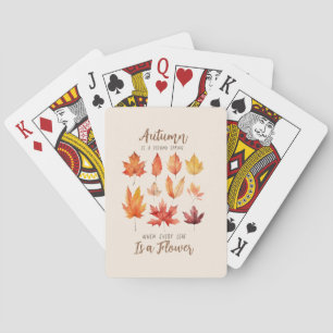 De herfst is een tweede lente – de herfst bladeren pokerkaarten