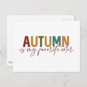 De herfst is mijn favoriete kleur briefkaart (Voorkant / Achterkant)