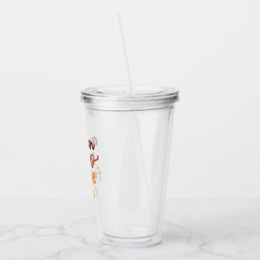 "De herfst is mijn lievelingskleur" Acryl Drinkbeker (Links)