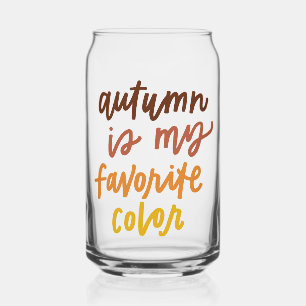 "De herfst is mijn lievelingskleur" Blikvorm Glas