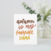 "De herfst is mijn lievelingskleur" Briefkaart (Staand voorkant)