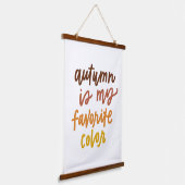 "De herfst is mijn lievelingskleur" Hangend Wandkleed (Gebogen)