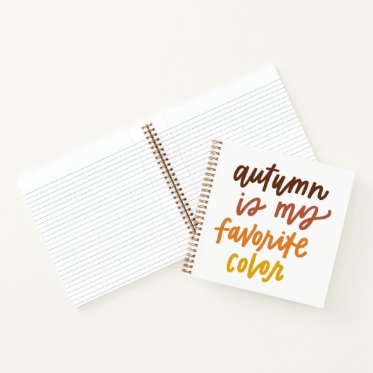 "De herfst is mijn lievelingskleur" Notitieboek (Binnen)