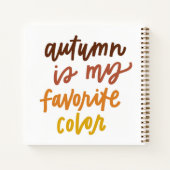 "De herfst is mijn lievelingskleur" Notitieboek (Achterkant)