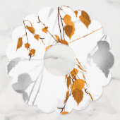 De herfst laat 2 wijnglaslabel (Voorkant)