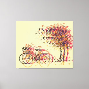 De herfst laat bomen #3 canvas afdruk