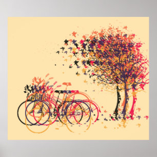 De herfst laat bomen #3 poster