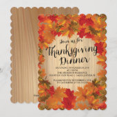 De herfst laat de Thanksgiving van de Binnenpartij Kaart (Voorkant / Achterkant)