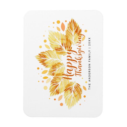 De herfst laat een Happy Thanksgiving-cadeautje vo Magneet (Verticaal)