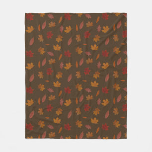 De herfst laat fotografisch op bruine Aangepaste K Fleece Deken