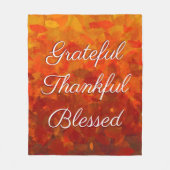 De herfst laat grateful Thankful Blessed over Fleece Deken (Voorkant)