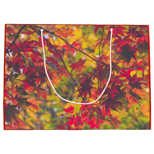 De herfst laat Herfst Kleur Rood Natuur Groot Cadeauzakje (Achterkant)