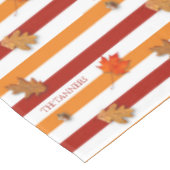 De herfst laat Herfst Striped Personalized Tafelkleed (Gekanteld)