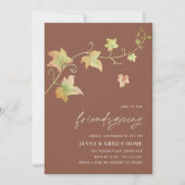 De herfst laat het avondeten van Friendsgiving Kaart (Voorkant)