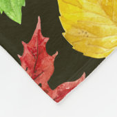 De herfst laat waterverf donker fleece deken (Hoek)