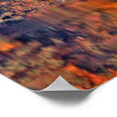 De herfst langs de rivier de Wisconsin Poster (Hoek)