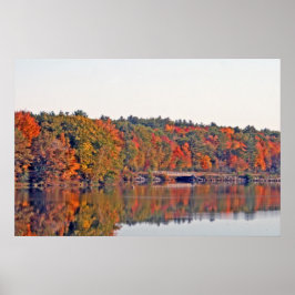 De herfst langs de rivier de Wisconsin Poster