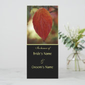 De herfst Leaf Wedding Brunch Uitnodigingen (Staand voorkant)