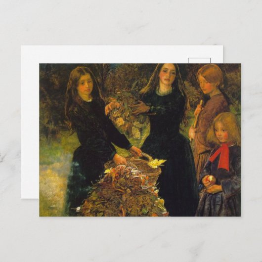 De herfst leest van Sir John Everett Millais Briefkaart (Voorkant / Achterkant)
