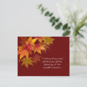 De herfst lekt briefkaart (Staand voorkant)