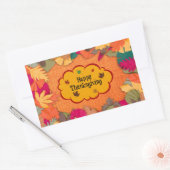 De herfst lekt, Happy Thanksgiving, Rechthoekige Sticker (Envelop)
