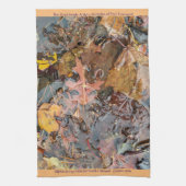 De herfst lekt in de regen theedoek (Verticaal)