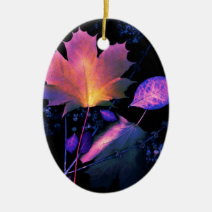 De herfst lekt in Neon Keramisch Ornament