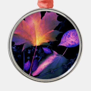 De herfst lekt in Neon Metalen Ornament