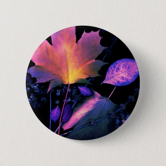De herfst lekt in Neon Ronde Button 5,7 Cm (Voorkant)