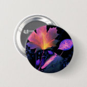 De herfst lekt in Neon Ronde Button 5,7 Cm (Voorkant /achterkant)