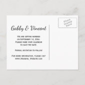 De herfst Oak Leaf Wedding sparen de Datum Aankondigingskaart (Achterkant)