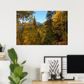 De herfst op het Trail-naar-droommeer Poster (Thuiskantoor)