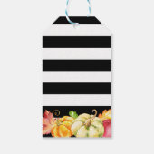 De herfst Pumpkin Maple Leaves Fall Weddenschap Ha Cadeaulabel (Achterkant)