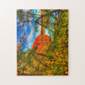 De herfst Scene Wisconsin. Legpuzzel (Verticaal)