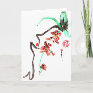 De Herfst van de Bloem van de lente Kaart