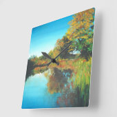 De Herfst van de Bomen Vierkante Klok (Hoek)