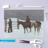 De Herfst van de Cowboy door Frederic Remington Tissuepapier (Craft)