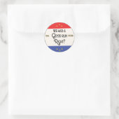 De Herfst van de democratie Ronde Sticker (Tas)