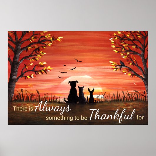 De herfst van de Zonnetijd altijd Thankful Poster (Voorkant)