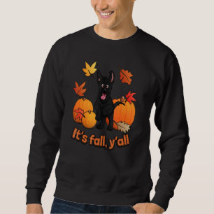 De herfst van de zwarte duitse herder trui