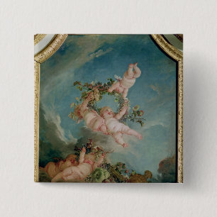 De herfst, van een reeks van de Vier Zeven Vierkante Button 5,1 Cm