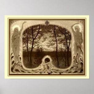 "De Herfst" van Fidus Art Nouveau 12 x 16 Poster